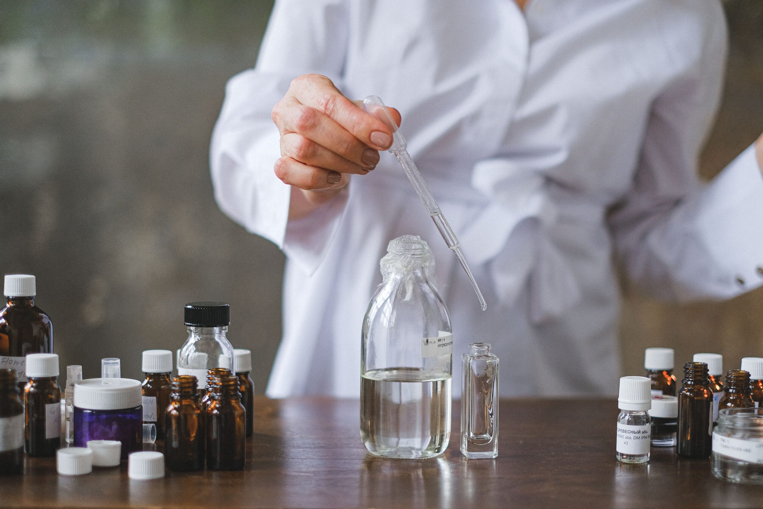 Laboratory professional preparing a research sample